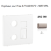 Enjoliveur pour prise R TV RJ45 FO APOLO5000 50774TPL Platine