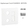 Enjoliveur pour prise R TV RJ45 FO APOLO5000 50774TPR Argent
