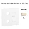 Enjoliveur pour prise R TV RJ45 FO APOLO5000 50774TMF Ivoire