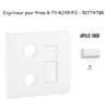 Enjoliveur pour prise R TV RJ45 FO APOLO5000 50774TBR Blanc