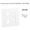 Enjoliveur pour prise R TV RJ45 FO APOLO5000 50774TBM Blanc MAT