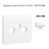 Enjoliveur pour prise R TV SAT APOLO5000 50775TBM Blanc MAT