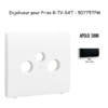 Enjoliveur pour prise R TV SAT APOLO5000 50775TPM Noir MAT
