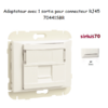 Adaptateur avec Module 1 sortie pour connecteur RJ45 Sirius70441SBR Blanc