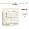 Adaptateur avec Module 2 sorties pour connecteurs RJ45 Sirius70442SBR Blanc