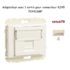 Adaptateur avec Module 1 sortie pour connecteur RJ45 Sirius70441SMF Ivoire