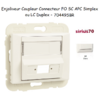 Enjoliveur coupleur connecteur fibre optique sc apc simplex ou LC duplex Sirius70449SBR Blanc