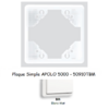 Plaque Simple APOLO5000 50910TBM BLANC MAT