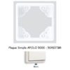 Plaque Simple APOLO5000 50910TBR BLANC