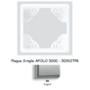 Plaque Simple APOLO5000 50910TPR ARGENT