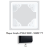 Plaque Simple APOLO5000 50910TPT NOIR