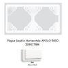 Plaque Double Horizontale APOLO5000 50921TBM BLANC MAT