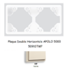 Plaque Double Horizontale APOLO5000 50921TMF IVOIRE