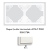 Plaque Double Horizontale APOLO5000 50921TBR BLANC