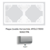 Plaque Double Horizontale APOLO5000 50921TPR ARGENT