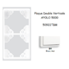 Plaque Double Verticale APOLO5000 50922TBM BLANC MAT