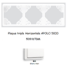 Plaque triple Horizontale APOLO5000 50931TBM BLANC MAT