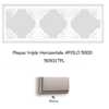 Plaque triple Horizontale APOLO5000 50931TPL PLATINE