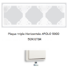 Plaque triple Horizontale APOLO5000 50931TBR BLANC