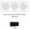 Plaque triple Horizontale APOLO5000 50931TPM NOIR MAT