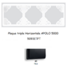 Plaque triple Horizontale APOLO5000 50931TPT NOIR