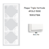 Plaque triple Verticale APOLO5000 50932TBM BLANC MAT