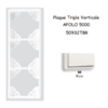 Plaque triple Verticale APOLO5000 50932TBR BLANC
