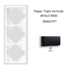 Plaque triple Verticale APOLO5000 50932TPT NOIR
