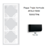 Plaque triple Verticale APOLO5000 50932TPM NOIR MAT