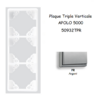 Plaque triple Verticale APOLO5000 50932TPR ARGENT