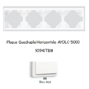 Plaque Quadruple Horizontale APOLO5000 50941TBM BLANC