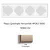 Plaque Quadruple Horizontale APOLO5000 50941TCH CHAMPAGNE