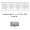 Plaque Quadruple Horizontale APOLO5000 50941TPR ARGENT