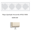 Plaque Quadruple Horizontale APOLO5000 50941TMF IVOIRE