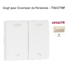 Doigt pour Inverseur de persienne Sirius 70613TMF Ivoire