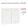 Doigt pour Inverseur de persienne Sirius 70613TBR Blanc