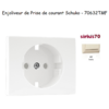 Enjoliveur pour prise de courant Schuko Sirius 70632TMF Ivoire