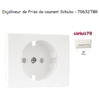 Enjoliveur pour prise de courant Schuko Sirius 70632TBR Blanc