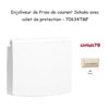 Enjoliveur pour prise de courant schuko avec volet de protection Sirius 70634TMF Ivoire
