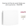 Enjoliveur pour prise de courant schuko avec volet de protection Sirius 70634TBR Blanc