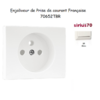 Enjoliveur pour prise de courant Française Sirius 70652TBR Blanc