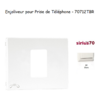 Enjoliveur de prise de tépléphone Sirius 70712TBR Blanc