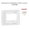 Enjoliveur pour interrupteur horaire digital de 2 circuits Sirius 70744TBR Blanc