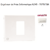 Enjoliveur pour prise informatique RJ45 Sirius 70751TBR Blanc