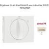 Enjoliveur pour va-et-vient rotatif avec indication I,0,II Sirius70760TMF Ivoire