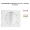 Enjoliveur pour interrupteur rotatif 3 positions Sirius70765TMF Ivoire