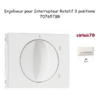 Enjoliveur pour interrupteur rotatif 3 positions Sirius70765TBR Blanc