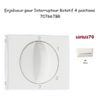 Enjoliveur pour interrupteur rotatif 4 positions Sirius70766TBR Blanc