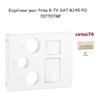 Enjoliveur pour prise R TV SAT RJ45 Fibre Optique Sirius 70770TMF Ivoire