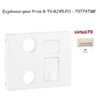 Enjoliveur pour prise R TV RJ45 Fibre Optique Sirius 70774TMF Ivoire